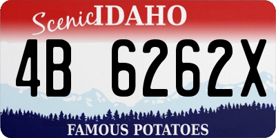 ID license plate 4B6262X