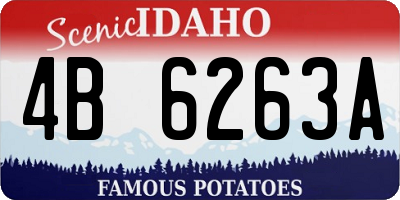 ID license plate 4B6263A