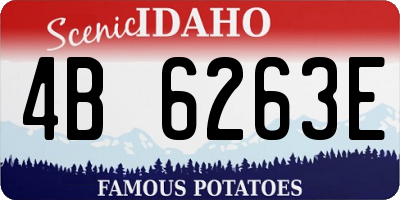 ID license plate 4B6263E