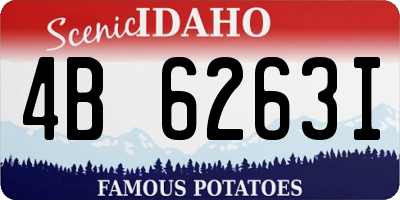 ID license plate 4B6263I