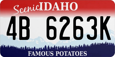ID license plate 4B6263K