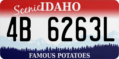 ID license plate 4B6263L
