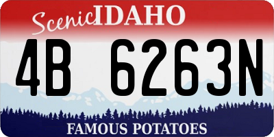 ID license plate 4B6263N