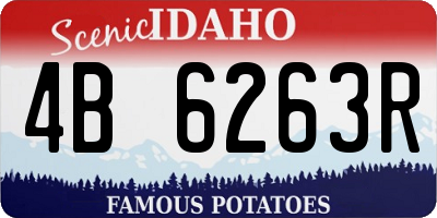 ID license plate 4B6263R