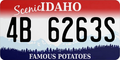 ID license plate 4B6263S