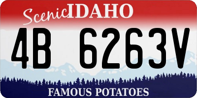 ID license plate 4B6263V
