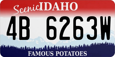 ID license plate 4B6263W