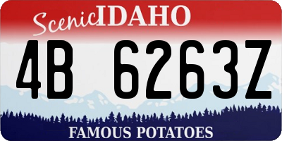 ID license plate 4B6263Z