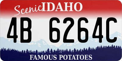 ID license plate 4B6264C