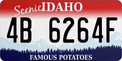 ID license plate 4B6264F