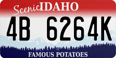 ID license plate 4B6264K