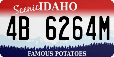 ID license plate 4B6264M