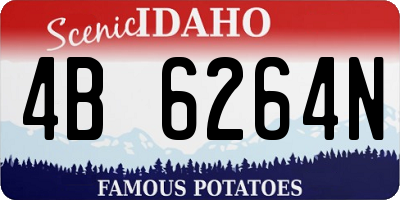 ID license plate 4B6264N