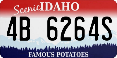 ID license plate 4B6264S