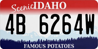 ID license plate 4B6264W