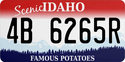 ID license plate 4B6265R