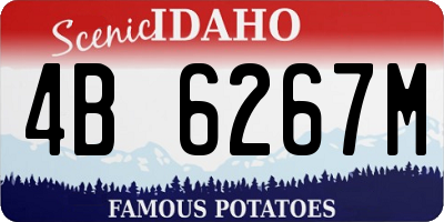 ID license plate 4B6267M