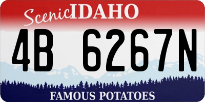 ID license plate 4B6267N