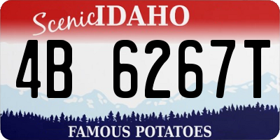 ID license plate 4B6267T