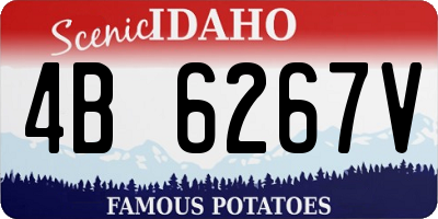 ID license plate 4B6267V