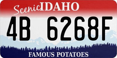 ID license plate 4B6268F