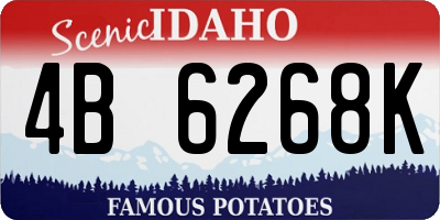 ID license plate 4B6268K