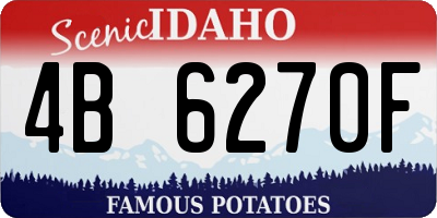 ID license plate 4B6270F