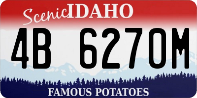 ID license plate 4B6270M