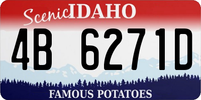 ID license plate 4B6271D