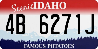 ID license plate 4B6271J