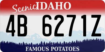 ID license plate 4B6271Z