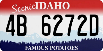 ID license plate 4B6272D