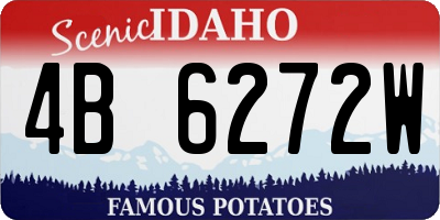 ID license plate 4B6272W