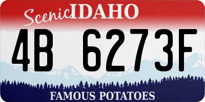 ID license plate 4B6273F