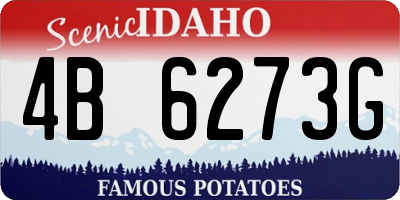 ID license plate 4B6273G