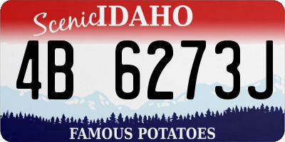 ID license plate 4B6273J