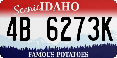 ID license plate 4B6273K