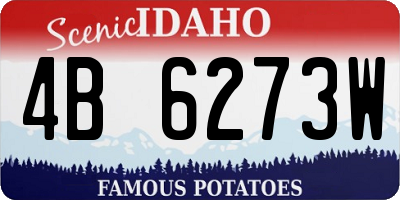 ID license plate 4B6273W