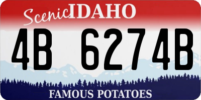 ID license plate 4B6274B