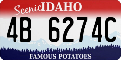 ID license plate 4B6274C