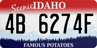 ID license plate 4B6274F
