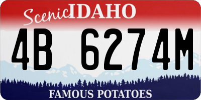 ID license plate 4B6274M
