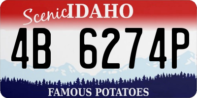 ID license plate 4B6274P