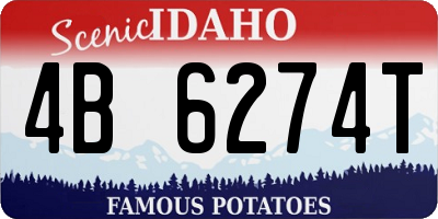 ID license plate 4B6274T