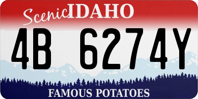 ID license plate 4B6274Y