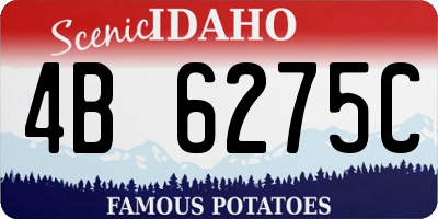 ID license plate 4B6275C