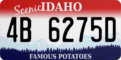ID license plate 4B6275D