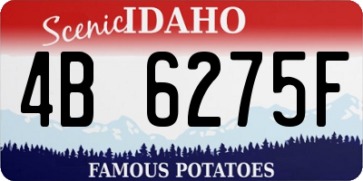 ID license plate 4B6275F