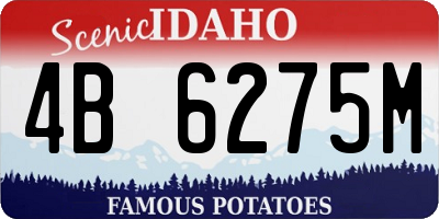 ID license plate 4B6275M