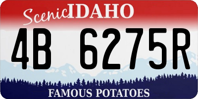ID license plate 4B6275R